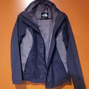 The North Face Women's Navy and Light Gray Two-Tone Shell Jacket